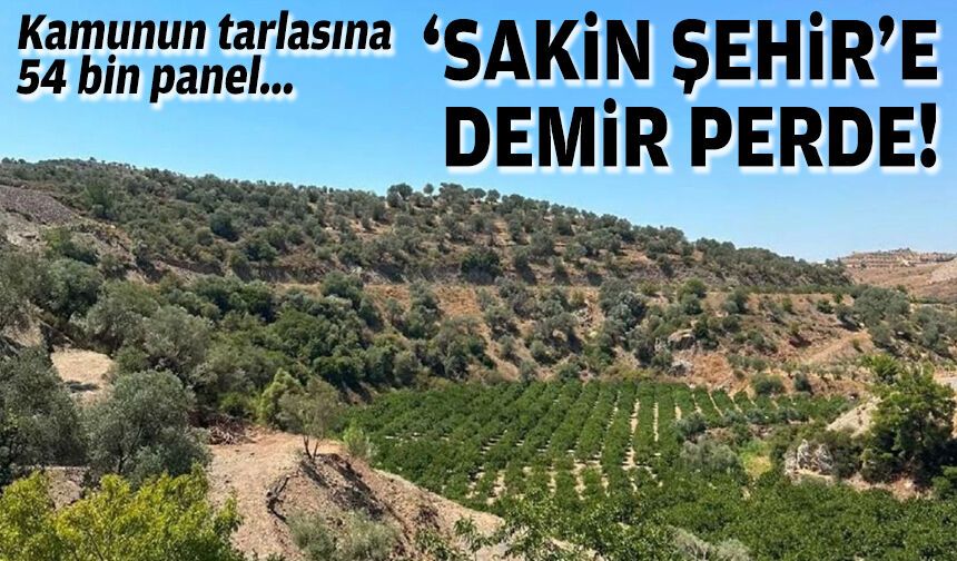 Kamunun tarlasına 54 bin panel... 'Sakin şehir'e demir perde!