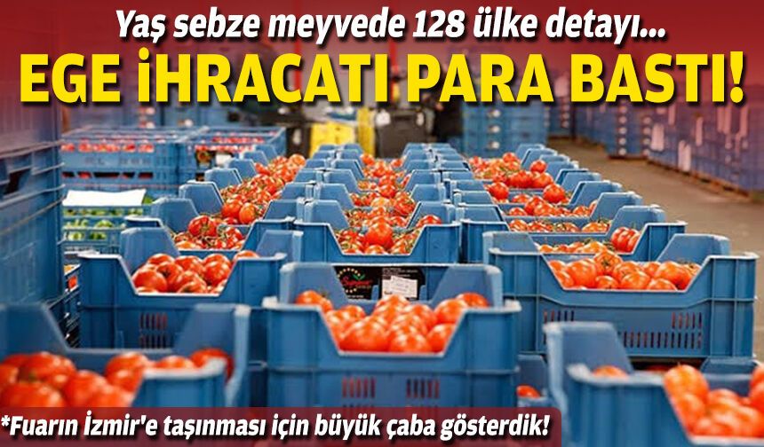 Yaş sebze meyvede 128 ülke detayı... Ege ihracatı para bastı!