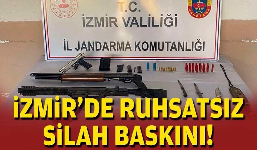 İzmir'de ruhsatsız silah baskını!