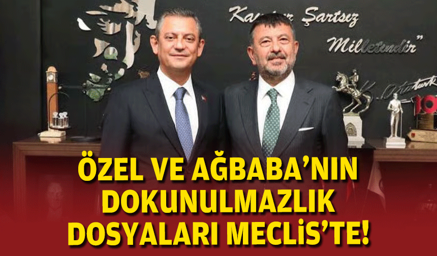 Özel ve Ağbaba'nın dokunulmazlık dosyaları Meclis'te!