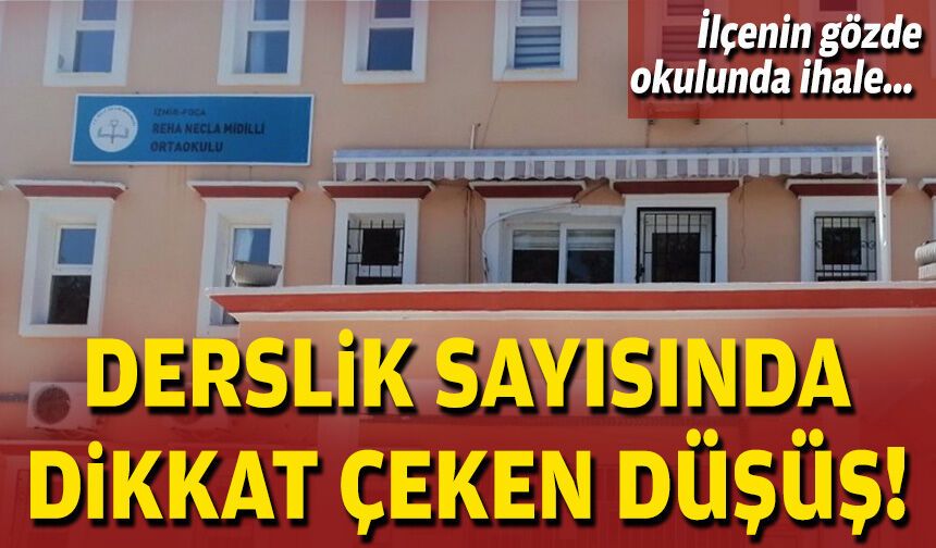 İlçenin gözde okulunda ihale... Derslik sayısında dikkat çeken düşüş!