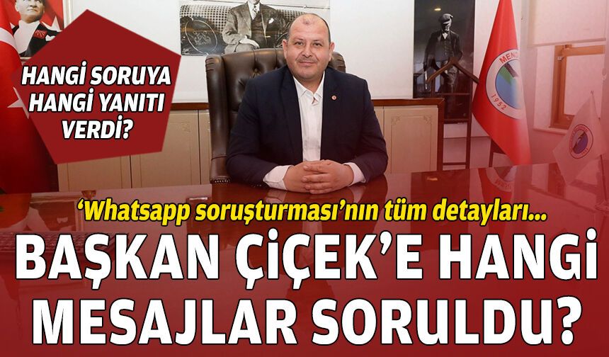 “WhatsApp soruşturması”nın tüm detayları: Çiçek’e hangi mesajlar soruldu?