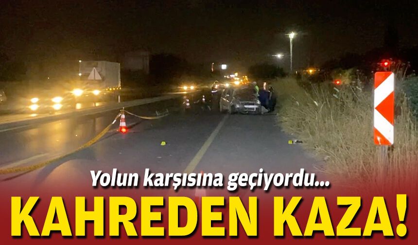 Yolun karşısına geçiyordu... Kahreden kaza!