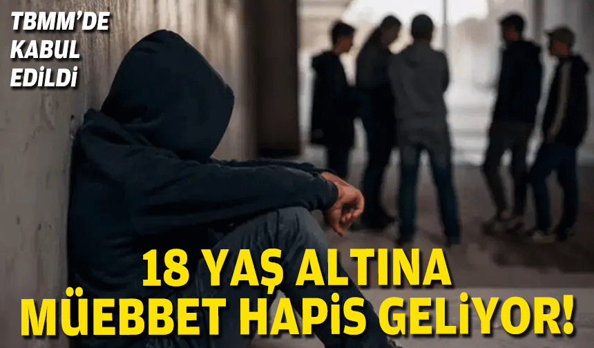 TBMM'de kabul edildi: 18 yaş altına müebbet hapis!