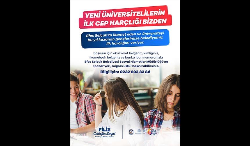 Selçuk'tan üniversitelilere 'ilk harçlık' desteği!