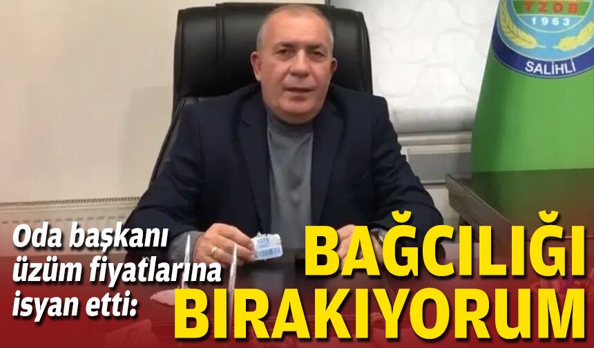 Oda başkanı üzüm fiyatlarına isyan etti: Bağcılığı bırakıyorum
