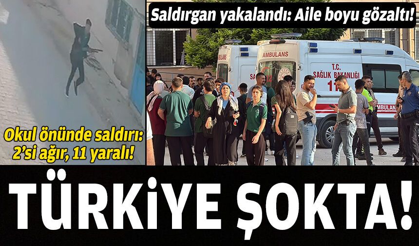 Manisa'da lise önünde silahlı saldırı: 2'si ağır 11 öğrenci yaralı!
