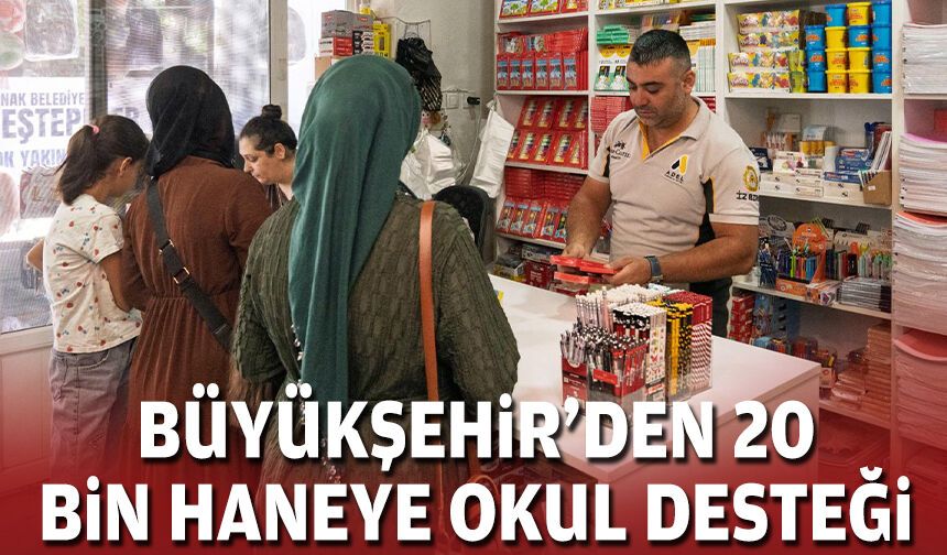 Büyükşehir'den 20 bin haneye okul desteği