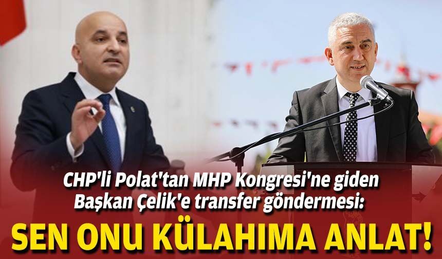 CHP'li Polat'tan MHP Kongresi'ne giden Başkan Çelik'e transfer göndermesi: Sen onu külahıma anlat!