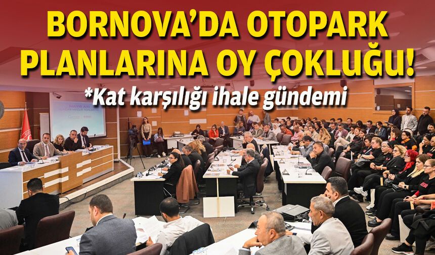 Bornova'da otopark planlarına oy çokluğu!