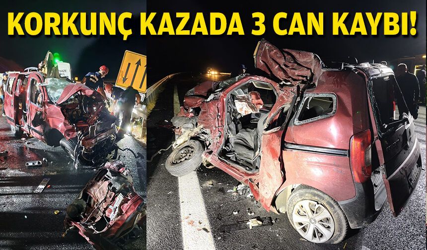 TIR otomobili biçti... Korkunç kazada 3 can kaybı!