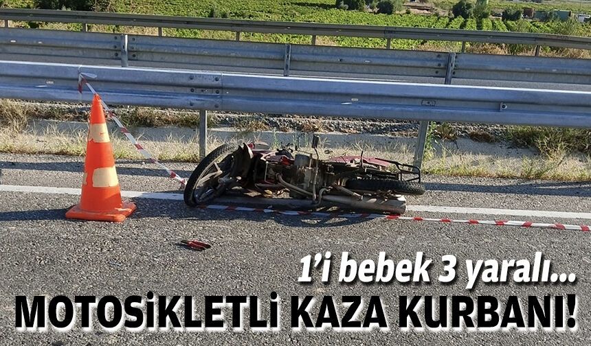 Otomobil motosiklete çarptı: 1 ölü, 1’i bebek 3 yaralı