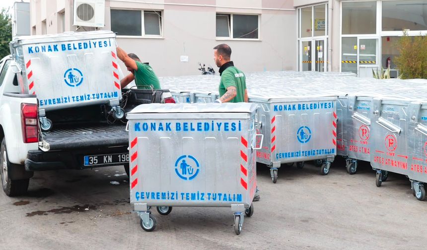 Konak’ta konteynerler yenileniyor!