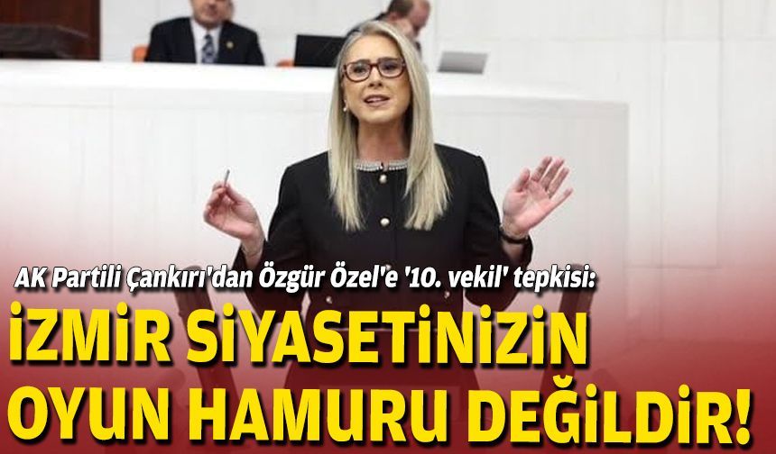 AK Partili Çankırı'dan Özgür Özel'e '10. vekil' tepkisi: İzmir siyasetinizin oyun hamuru değildir!