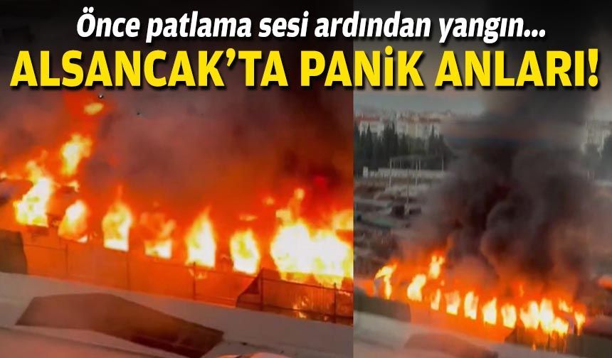 Önce patlama sesi ardından yangın... Alsancak'ta panik anları!