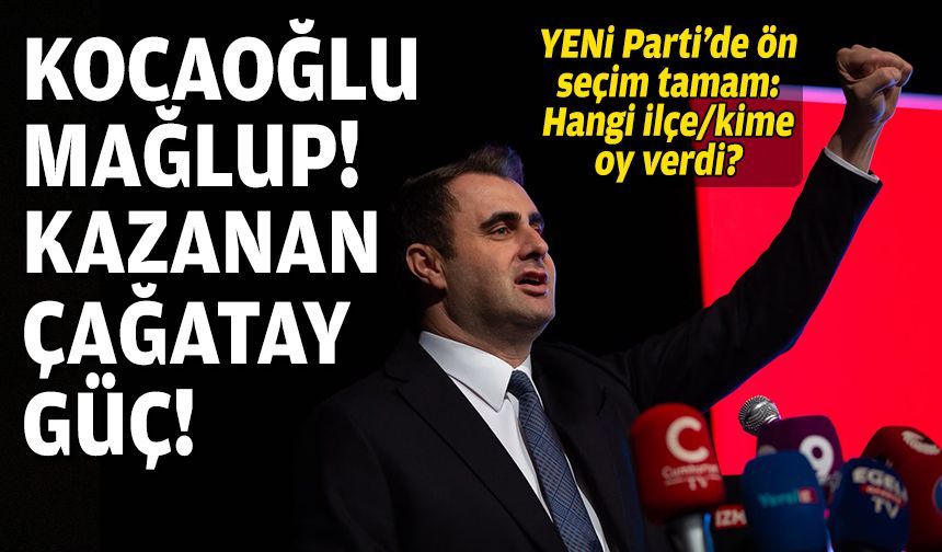YENİ Parti İzmir’de ön seçim tamam: Çağatay Güç galip, Aziz Kocaoğlu mağlup!