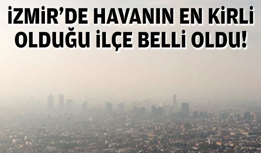 İzmir'de havanın en kirli olduğu ilçe belli oldu!