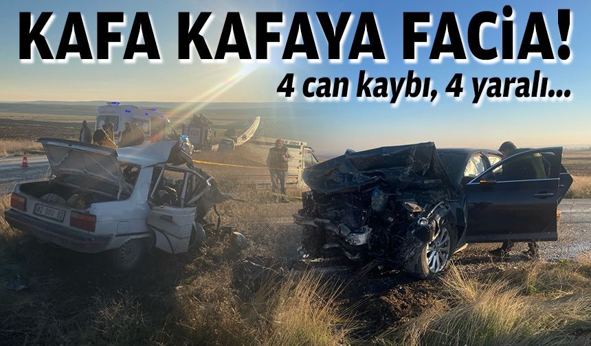 Kafa kafaya facia: 4 can kaybı, 4 yaralı!
