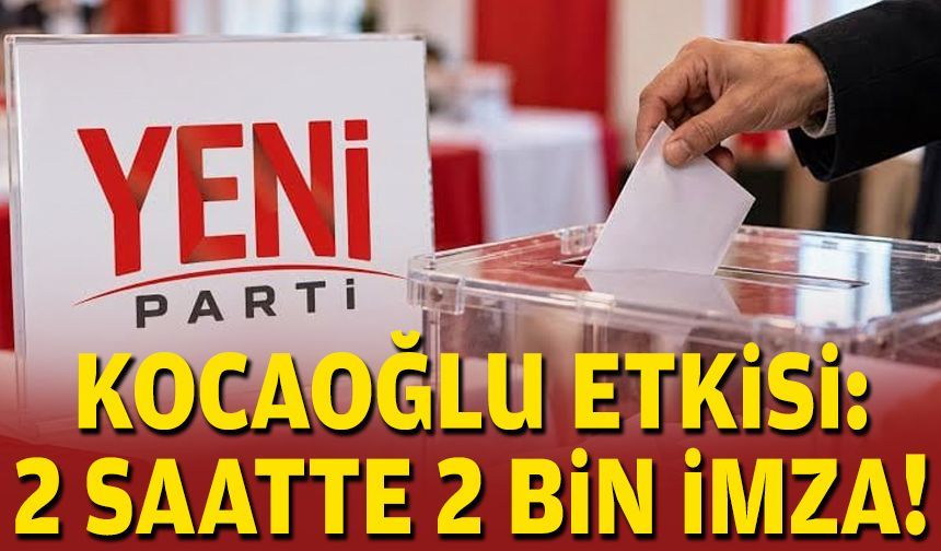 Kocaoğlu etkisi: 2 saatte 2 bin imza!