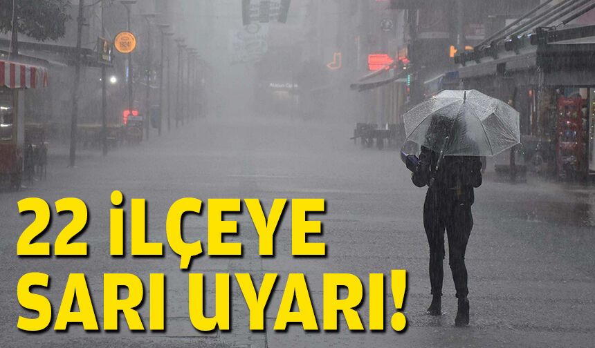 İzmir'de 22 ilçeye sarı kod uyarısı!