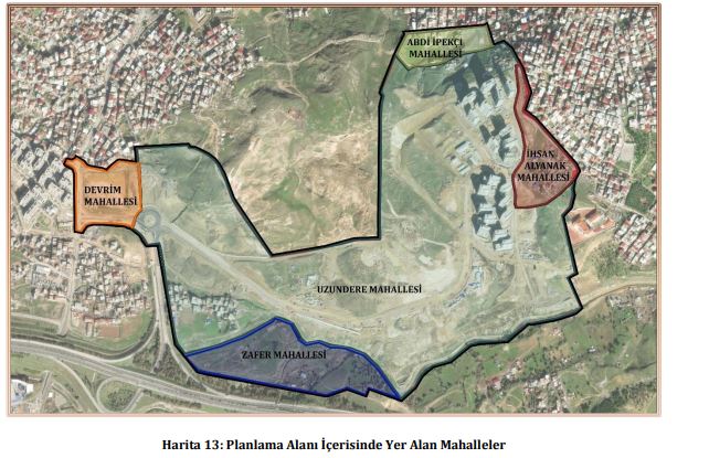 Planlana Alani Icinde