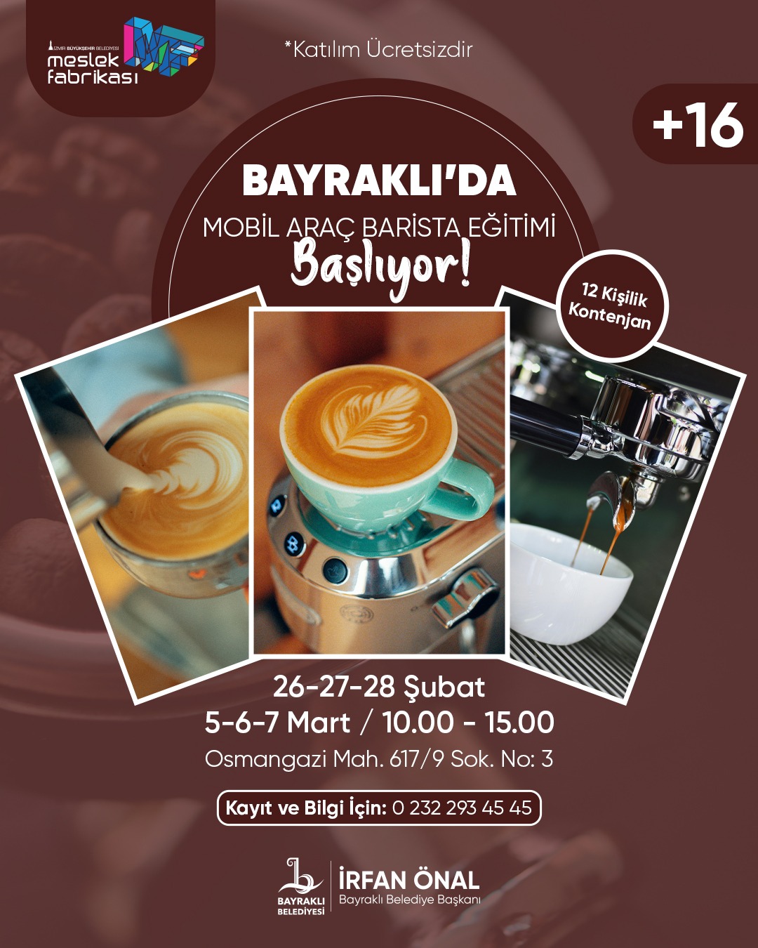 Bayraklı Belediyesinden Ücretsiz ‘Barista’ Kursu (1)