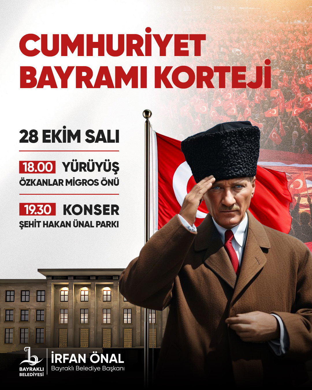 Başkan Önal’dan Cumhuriyet Bayramı Yürüyüşüne Davet