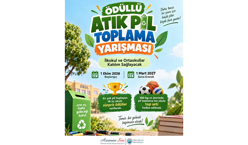 Menderes Belediyesi’nden atık pil toplama yarışması